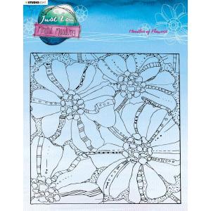 Studio Light Just Lou Mindful Moodling Collection Clear Stamp - Moodles of Flowers [JL-MM-STAMP192]