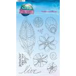 Studio Light Just Lou Mindful Moodling Collection Clear Stamp Set - Feather and Flowers [JL-MM-STAMP188]