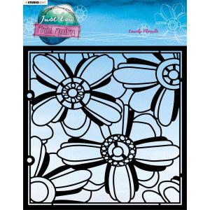 Studio Light Just Lou Mindful Moodling Collection Stencil - Lovely Florals [JL-MM-MASK91]
