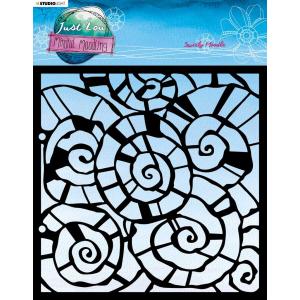 Studio Light Just Lou Mindful Moodling Collection Stencil - Swirly Moodle [JL-MM-MASK90]