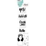 Studio Light / Karin Joan Missees Clear Stamp Set - Text [STAMPKJ08]