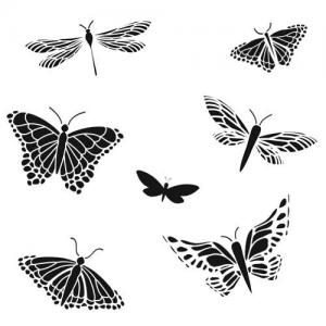 The Crafter's Workshop 6" x 6" Template - Mariposas [TCW260s]