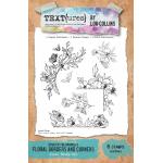 TEXT{ures} By Lou Collins Beneath The Brambles Collection - Clear Stamp Set - Floral Border & Corners [TEXCS0001]