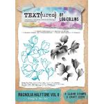 TEXT{ures} By Lou Collins Dragonfly Dreams Collection - Clear Stamp & Die Set - Magnolia Halftone Vol II [TEXDS0001]