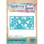TEXT{ures} By Lou Collins Winter In Bloom Collection - Craft Die Set - Layered Snowflake Panel [TEXCD0006]