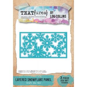 TEXT{ures} By Lou Collins Winter In Bloom Collection - Craft Die Set - Layered Snowflake Panel [TEXCD0006]