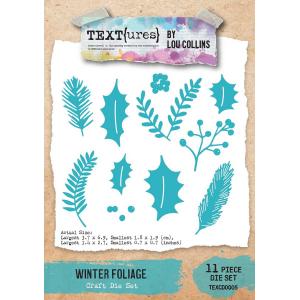 TEXT{ures} By Lou Collins Winter In Bloom Collection - Craft Die Set - Winter Foliage [TEXCD0005]