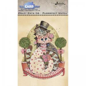 The Card Hut Clear Stamps Set - Crazy Cats 06 - Purrrfect Match [LRCC006]