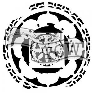 The Crafter's Workshop / Rebekah Meier 4" x 4" Template - SEE DESCRIPTION - Lace Medallion Remnant [TCW2119]