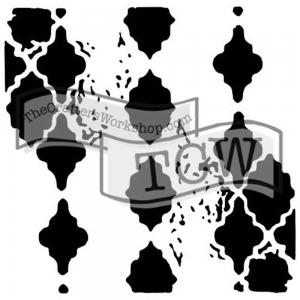The Crafter's Workshop / Rebekah Meier 4" x 4" Template - SEE DESCRIPTION - Repeat Tile Remnant [TCW2114]