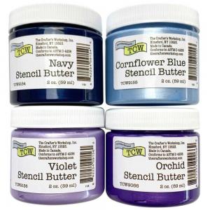 The Crafter's Workshop Stencil Butter 4 Pack - Blueberry Meadow [TCW9157]