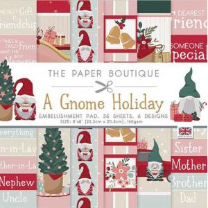 The Paper Boutique A Gnome Holiday Collection - 8" x 8" Embellishment Pad [PB1681]