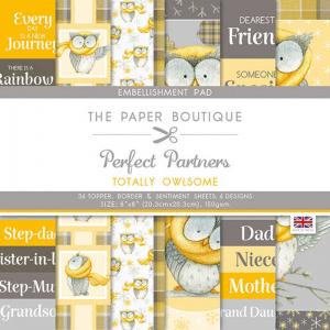 The Paper Boutique Perfect Partners Totally Owlsome Collection - 8" x 8" Embellishment Pad [PB1756]