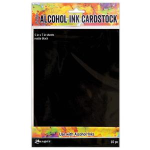 Tim Holtz Alcohol Ink Cardstock - Matte Black [TAC65487]