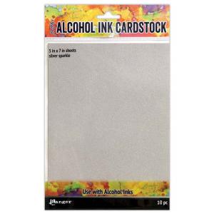 Tim Holtz Alcohol Ink Cardstock - Silver Sparkle [TAC65500]