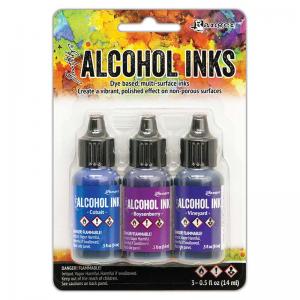 Tim Holtz Alcohol Ink 3 Pack - Indigo / Violet Spectrum [TAK69775]