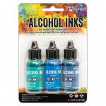 Tim Holtz Alcohol Ink 3 Pack - Teal / Blue Spectrum [TAK69669]
