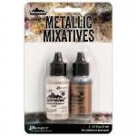 Tim Holtz Alcohol Ink Metallic Mixatives 2 Pack - Copper and Pearl [TIM21254]