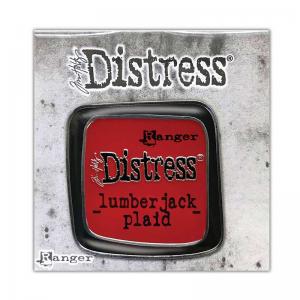 Tim Holtz Distress Enamel Collector Pin - Lumberjack Plaid