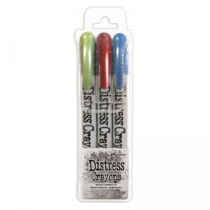 Tim Holtz Distress Holiday 2022 Pearl Crayons - Set #3 [TSCK81173]