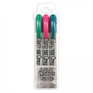 Tim Holtz Distress Holiday 2022 Pearl Crayons - Set #4 [TSCK81180]