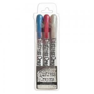 Tim Holtz Distress Holiday 2023 Pearl Crayons - Set #5 [TSCK84389]