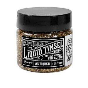Tim Holtz Distress Liquid Tinsel 1oz Jar - Fine Glitter - Antiqued [TDA95804]