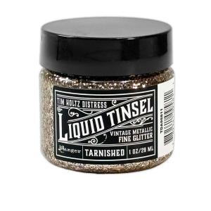 Tim Holtz Distress Liquid Tinsel 1oz Jar - Fine Glitter - Tarnished [TDA95811]