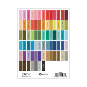 Tim Holtz Distress Mini Ink Pad Label Sheets - Black [TDA90373]