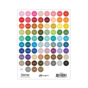 Tim Holtz Distress Small Round Label Sheets - White [TDA90427]