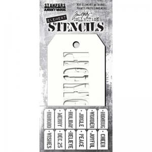 Tim Holtz Element Stencils Set - Christmas [THEST003]