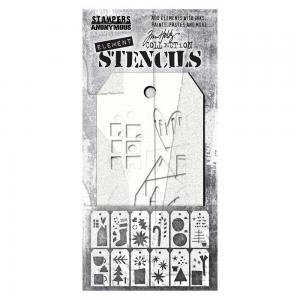 Tim Holtz Element Stencils Set - Festive Art [THEST005]