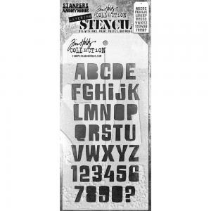 Tim Holtz Layering Stencil - Cutout Alpha [THS176]