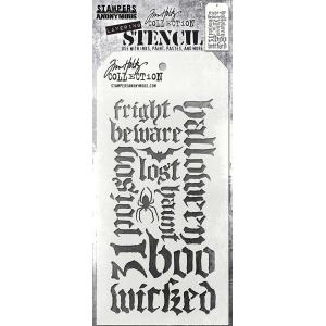 Tim Holtz Layering Stencil - Halloween Script [THS063]