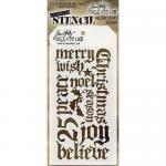 Tim Holtz Layering Stencil - Holiday Script [THS066]