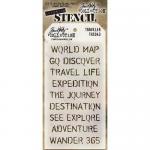 Tim Holtz Layering Stencil - Traveler [THS043]