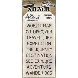 Tim Holtz Layering Stencil - Traveler [THS043]