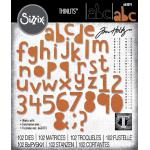 Tim Holtz Sizzix Thinlits - Alphanumeric Cutout Lower [663074]