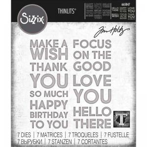 Tim Holtz Sizzix Thinlits - Bold Text #1 [665847]