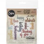 Tim Holtz Sizzix Thinlits - Celebration Words: Script [660223]