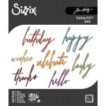 Tim Holtz Sizzix Thinlits - Handwritten Celebrate [660215]