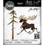 Tim Holtz Sizzix Thinlits - Merry Moose [663103]