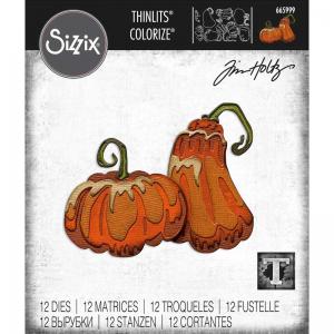 Tim Holtz Sizzix Thinlits - Pumpkin Duo Colorize [665999]