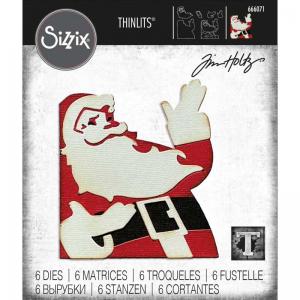 Tim Holtz Sizzix Thinlits - Retro Santa [666071]