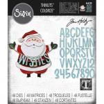 Tim Holtz Sizzix Thinlits - Santa Greetings Colorize [666338]