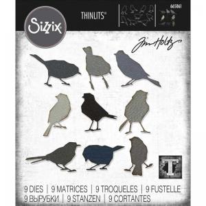 Tim Holtz Sizzix Thinlits - Silhouette Birds [665861]