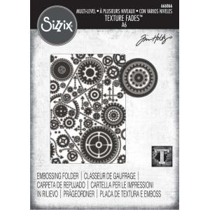Tim Holtz Sizzix Vault Multi-Level Texture Fades - Gears [666866]
