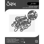 Tim Holtz Sizzix Vault Multi-Level Texture Fades - Seasons Greetings [667249]