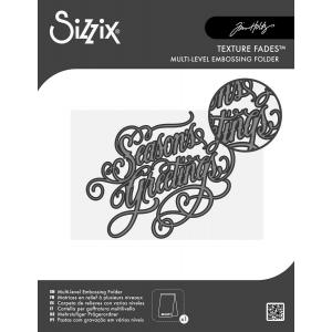 Tim Holtz Sizzix Vault Multi-Level Texture Fades - Seasons Greetings [667249]