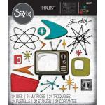 Tim Holtz Sizzix Vault Thinlits Dies - Atomic Retro [666875]